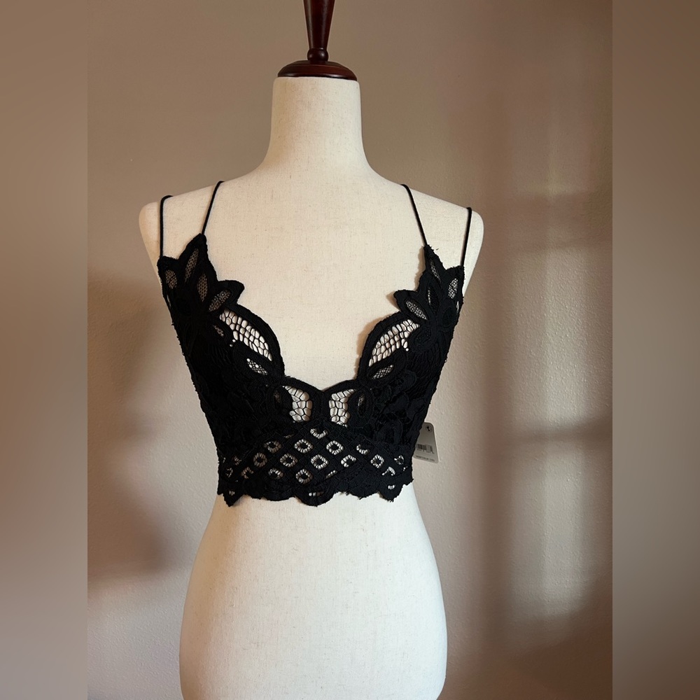 Free people bralette, Size Medium, Black